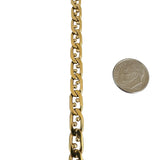 18k Yellow Gold 16.5g Solid Vintage 6mm Beaded Mariner Link Bracelet 7.25"