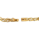 18k Yellow Gold 16.5g Solid Vintage 6mm Beaded Mariner Link Bracelet 7.25"