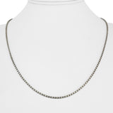 18k White Gold 9.8g Solid UnoAErre Vintage Box Link Chain Necklace Italy 20"