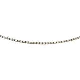 18k White Gold 9.8g Solid UnoAErre Vintage Box Link Chain Necklace Italy 20"