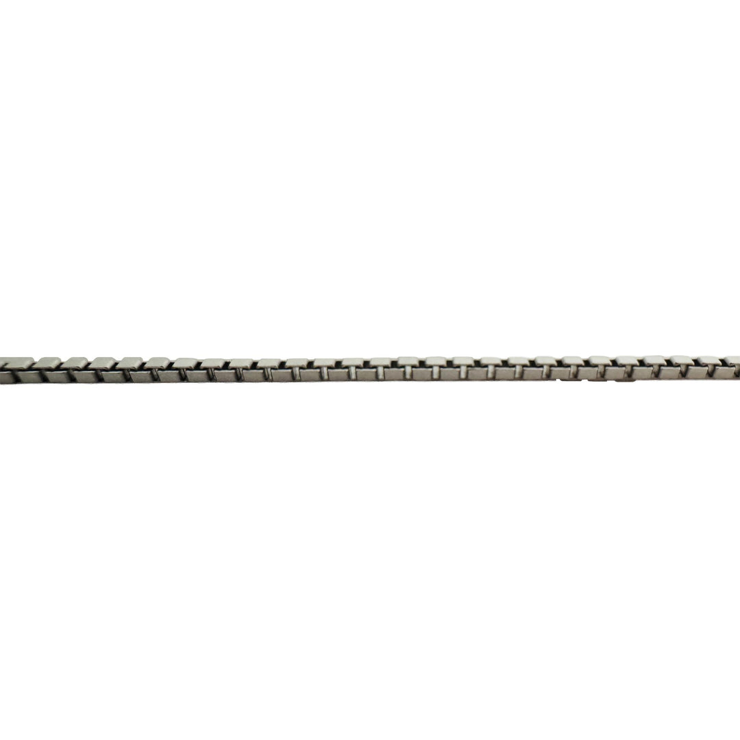 18k White Gold 9.8g Solid UnoAErre Vintage Box Link Chain Necklace Italy 20"