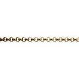 18k Yellow Gold 7.6g Hollow Light 3.5mm Rolo Link Chain Necklace Italy 20"