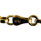 18k Yellow Gold 7.6g Hollow Light 3.5mm Rolo Link Chain Necklace Italy 20"