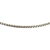 18k White Gold 7g Vintage UnoAErre Rounded Box Link Chain Necklace Italy 16"