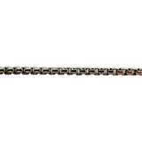 18k White Gold 7g Vintage UnoAErre Rounded Box Link Chain Necklace Italy 16"