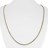 18k White Gold 10g Solid Vintage 1.5mm Box Link Chain Necklace Italy 24"