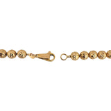 18k Yellow Gold 5.6g Ladies Vintage 5mm Diamond Cut Beaded Ball Bracelet 7"