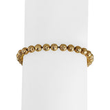 18k Yellow Gold 5.6g Ladies Vintage 5mm Diamond Cut Beaded Ball Bracelet 7"