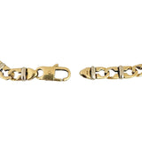 18k Yellow and White Gold 19.7g Vintage UnoAErre Fancy Link Bracelet Italy 7.5"