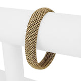 14k Yellow Gold 37g Heavy Solid Vintage 12.5mm Mesh Link Bracelet 7.25"