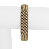 14k Yellow Gold 37g Heavy Solid Vintage 12.5mm Mesh Link Bracelet 7.25"