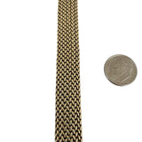 14k Yellow Gold 37g Heavy Solid Vintage 12.5mm Mesh Link Bracelet 7.25"