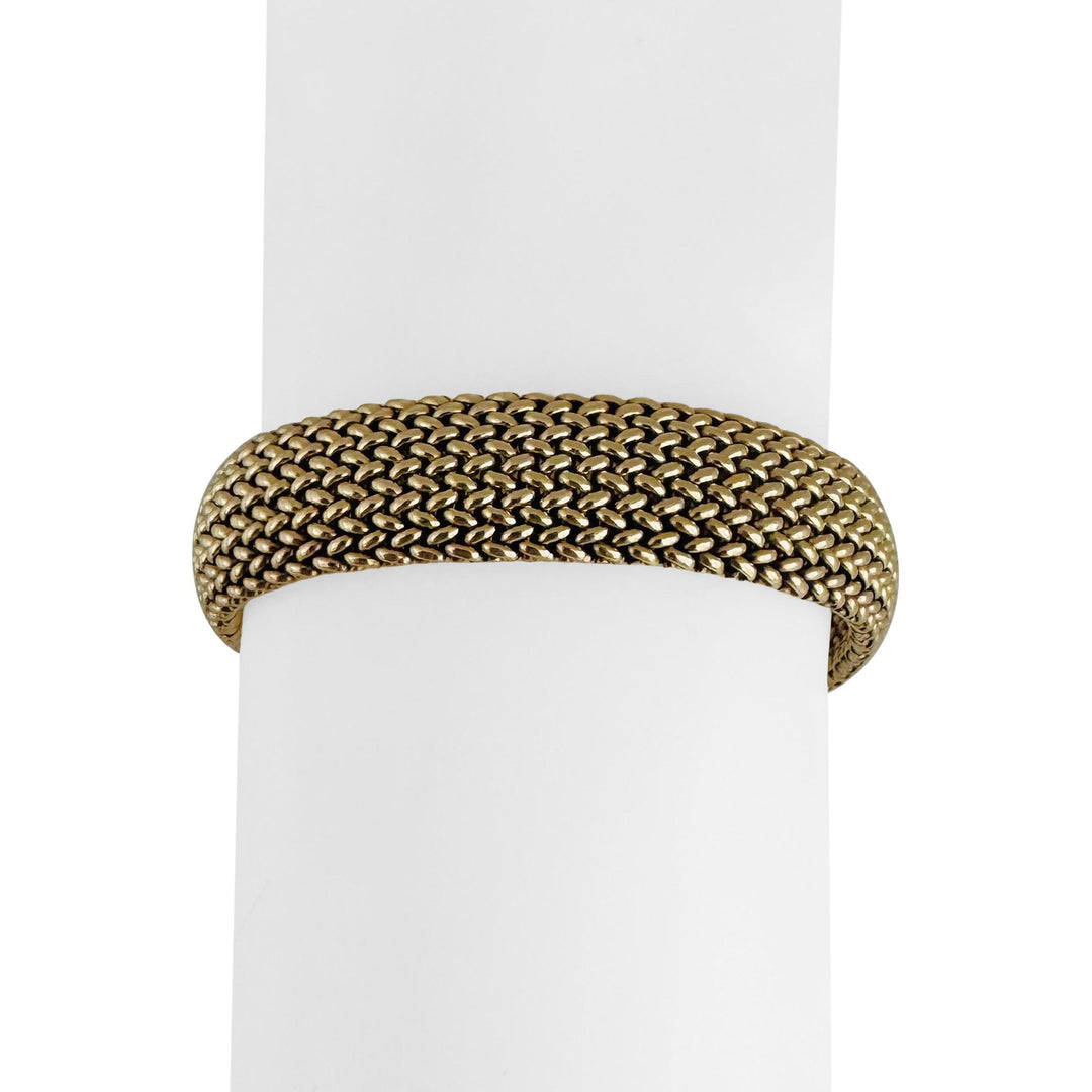 14k Yellow Gold 37g Heavy Solid Vintage 12.5mm Mesh Link Bracelet 7.25"