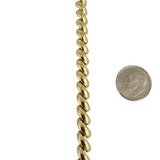 14k Yellow Gold 16.8g Ladies Polished 7mm San Marco Link Bracelet Italy 7.25"