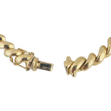 14k Yellow Gold 16.8g Ladies Polished 7mm San Marco Link Bracelet Italy 7.25"