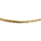 14k Yellow Gold 21g Solid Heavy 2.5mm Squared Byzantine Link Necklace Italy 18"