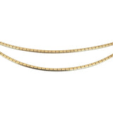 14k Yellow Gold 11.7g Solid Ladies Bead Station Omega Link Necklace Italy 18"