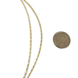 14k Yellow Gold 11.7g Solid Ladies Bead Station Omega Link Necklace Italy 18"