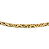 14k Yellow Gold 40g Solid Heavy 3.5mm Squared Byzantine Link Necklace Italy 20"