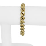 14k Yellow Gold 18.7g Faceted Ladies 9.5mm San Marco Link Bracelet 7"