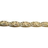 14k Yellow Gold 11g Solid Vintage 10mm Dolphin Panel Link Bracelet 7.25"