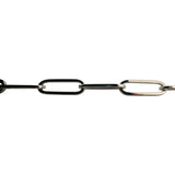 14k White Gold 5.3g Hollow Light 7mm Paperclip Link Bracelet 7.25"