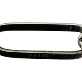 14k White Gold 5.3g Hollow Light 7mm Paperclip Link Bracelet 7.25"