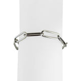 14k White Gold 5.3g Hollow Light 7mm Paperclip Link Bracelet 7.25"