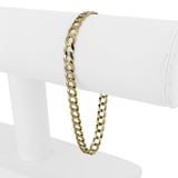 14k Yellow Gold 7.2g Solid Flat 5.5mm Curb Link Bracelet 8"