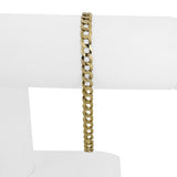 14k Yellow Gold 7.2g Solid Flat 5.5mm Curb Link Bracelet 8"