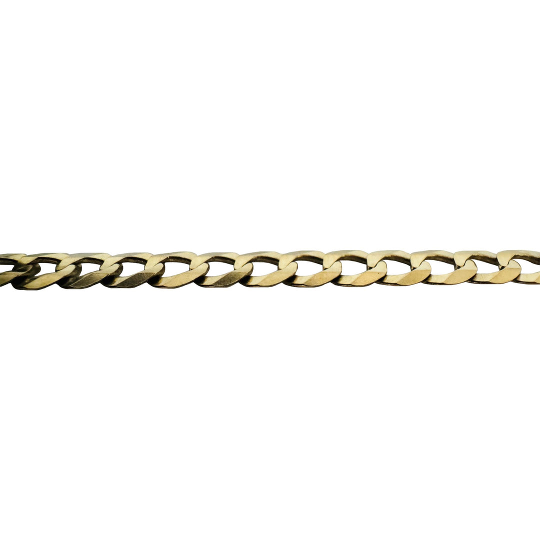 14k Yellow Gold 7.2g Solid Flat 5.5mm Curb Link Bracelet 8"