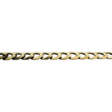 14k Yellow Gold 7.2g Solid Flat 5.5mm Curb Link Bracelet 8"