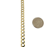 14k Yellow Gold 7.2g Solid Flat 5.5mm Curb Link Bracelet 8"