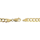 14k Yellow Gold 7.2g Solid Flat 5.5mm Curb Link Bracelet 8"