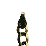 14k Yellow Gold 7.2g Solid Flat 5.5mm Curb Link Bracelet 8"