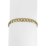 14k Yellow Gold 7.2g Solid Flat 5.5mm Curb Link Bracelet 8"