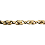 14k Yellow Gold 9.8g UnoAErre Ladies 8.5mm Fancy Link Bracelet Italy 7.25"