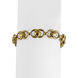 14k Yellow Gold 9.8g UnoAErre Ladies 8.5mm Fancy Link Bracelet Italy 7.25"