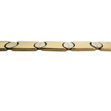 14k Yellow and White Gold 29g Ladies Screw Motif Bar Link Necklace 16.5"