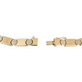 14k Yellow and White Gold 29g Ladies Screw Motif Bar Link Necklace 16.5"