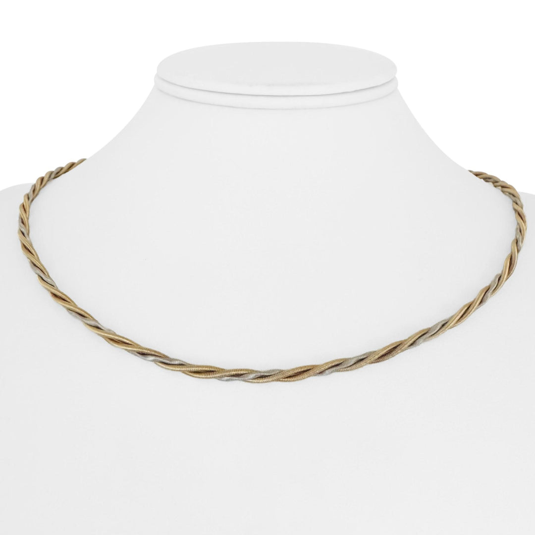 14k Yellow Gold 13g Solid Vintage Ladies Braided Snake Link Necklace 18"