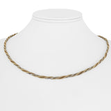 14k Yellow Gold 13g Solid Vintage Ladies Braided Snake Link Necklace 18"