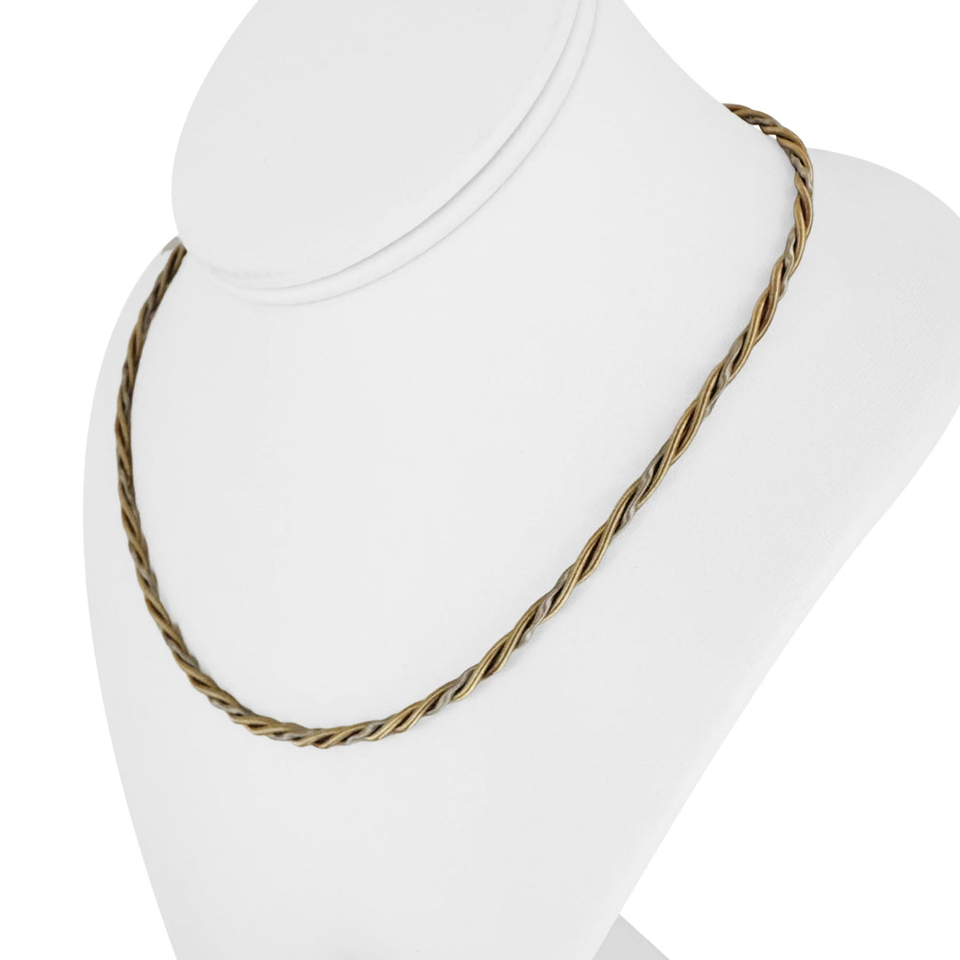 14k Yellow Gold 13g Solid Vintage Ladies Braided Snake Link Necklace 18"