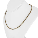 14k Yellow Gold 13g Solid Vintage Ladies Braided Snake Link Necklace 18"