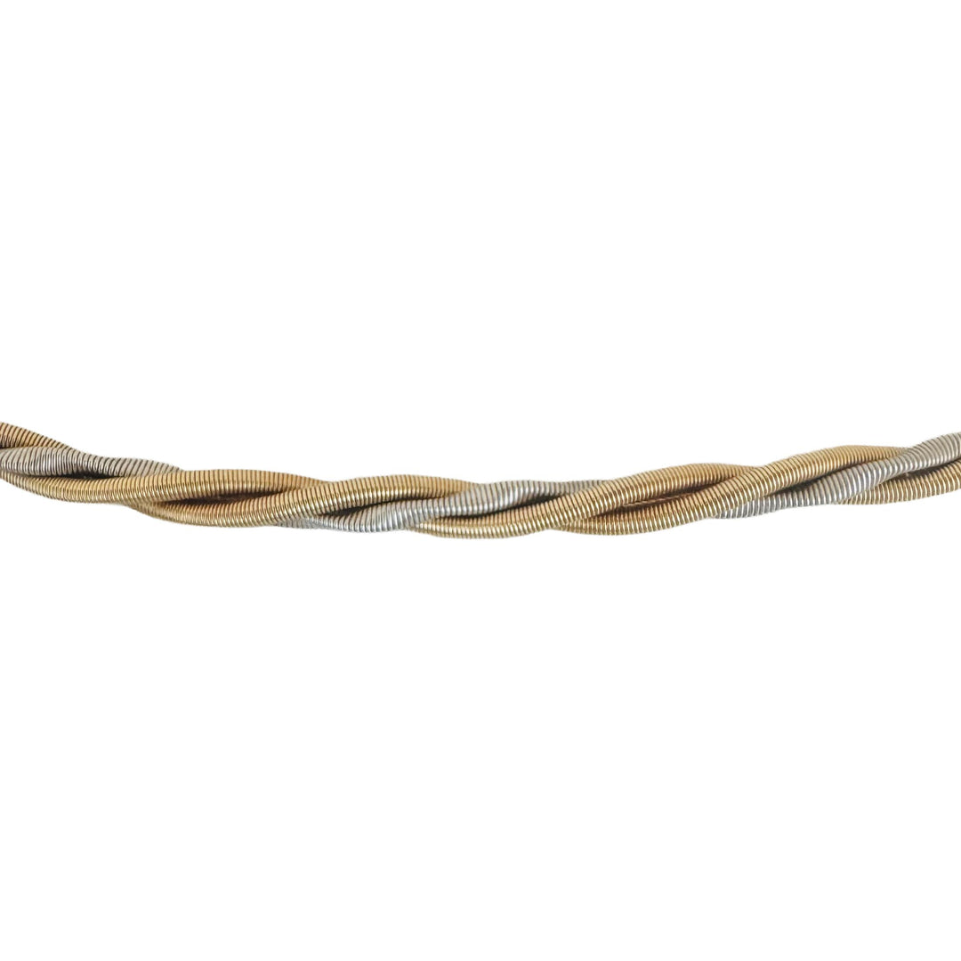 14k Yellow Gold 13g Solid Vintage Ladies Braided Snake Link Necklace 18"