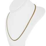 14k Yellow Gold 11.2g Solid 2.5mm Fancy Curb Link Chain Necklace Italy 20"