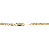 14k Yellow Gold 11.2g Solid 2.5mm Fancy Curb Link Chain Necklace Italy 20"
