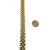 14k Yellow Gold 20.9g Ladies Polished 13mm Panther Link Bracelet Italy 7"