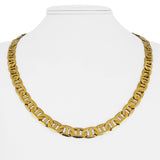 14k Yellow Gold 44g Solid Heavy 7.5mm Mariner Link Chain Necklace Italy 21"