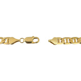 14k Yellow Gold 44g Solid Heavy 7.5mm Mariner Link Chain Necklace Italy 21"
